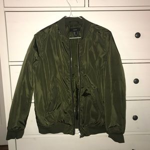 Green bomber jacket
